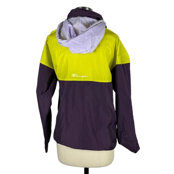 CHAMPION Women's Purple Water Resistant Nylon Snap Windbreaker Jacket XS NWT - Picture 3 of 5